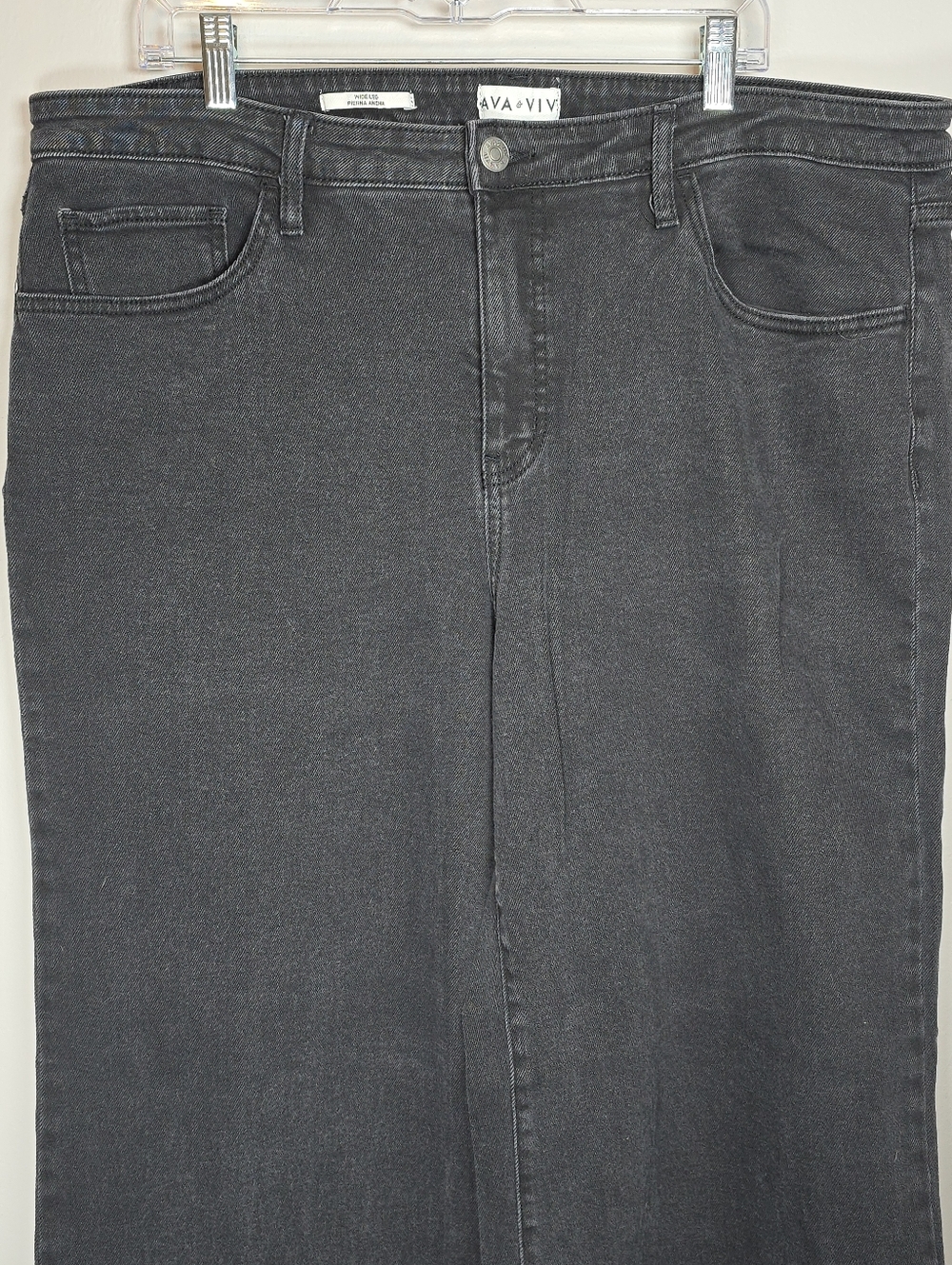 Ava & Viv Women's Wide Leg Jeans Size 18 Relaxed Fit High-Rise Stretch Casual - Picture 4 of 15